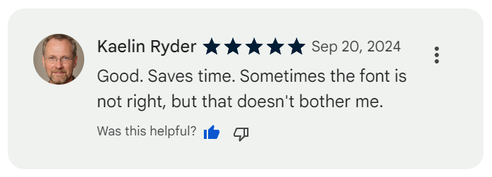 Positive Review For UI Replicator from a Developer on Chrome Web Store